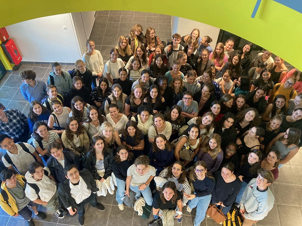 groupe de personnes vue du dessus